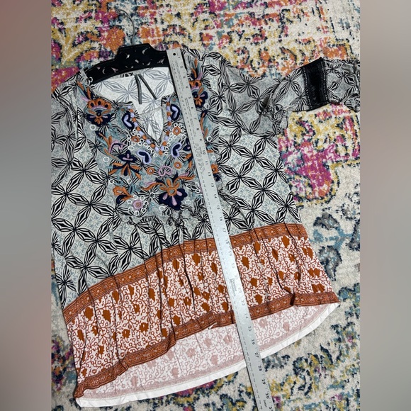 Anthropologie | Terri Embroidered Top Ruffles Lace Blouse Medium - Picture 9 of 9